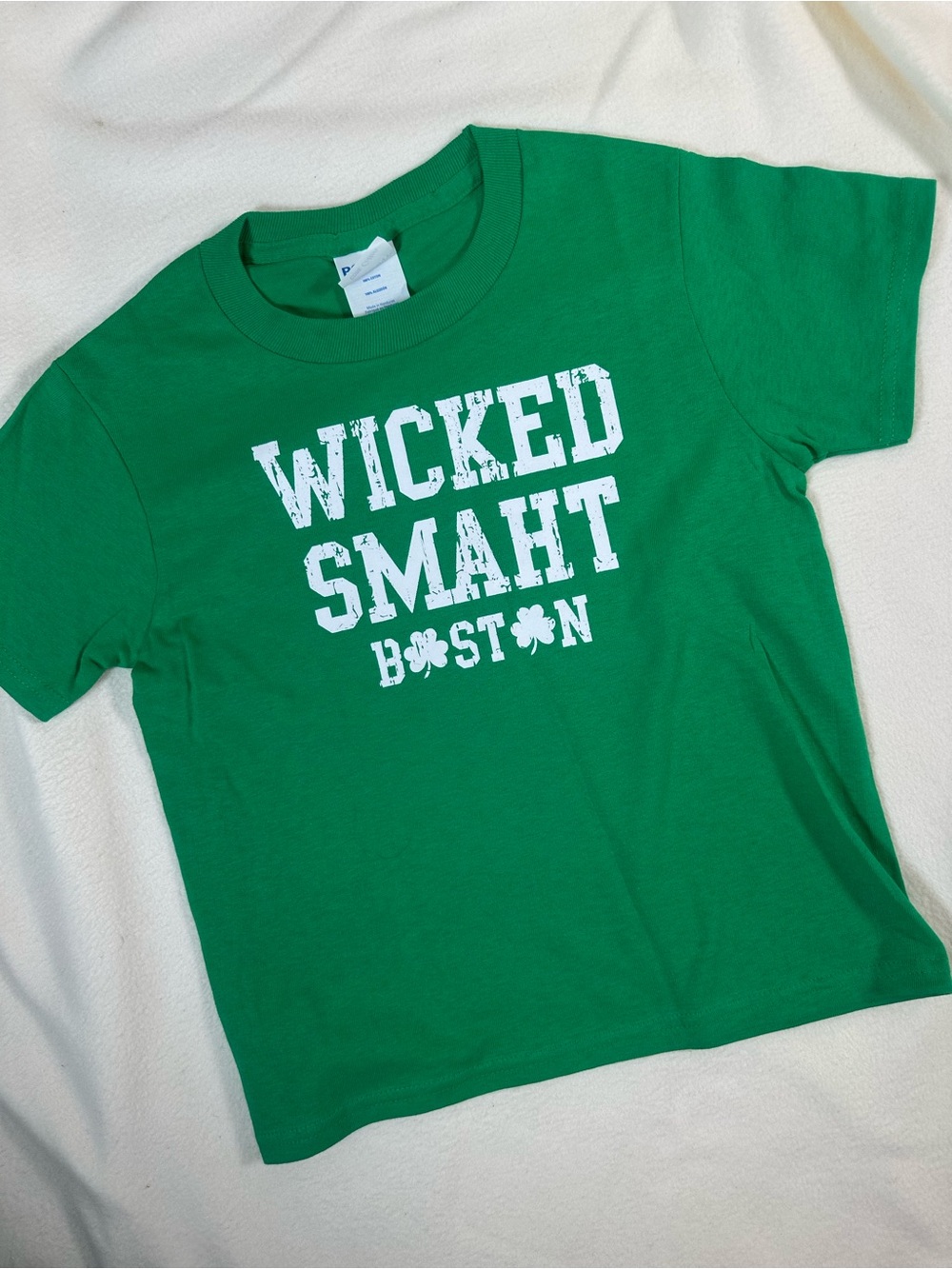 NWOT Kids’ Green "Wicked Smaht Boston" Graphic Tee Size XS
